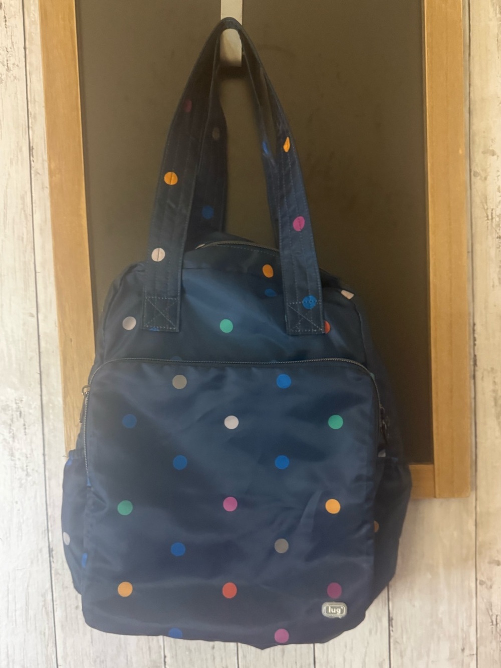 Lug RANGER XL Packable Backpack Navy Multicolor Polka Dot
